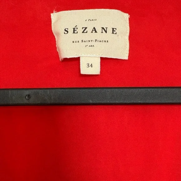 Sézane Norabel Silk Red Floral Mini Dress FR 34 XS Summer - Picture 5 of 7